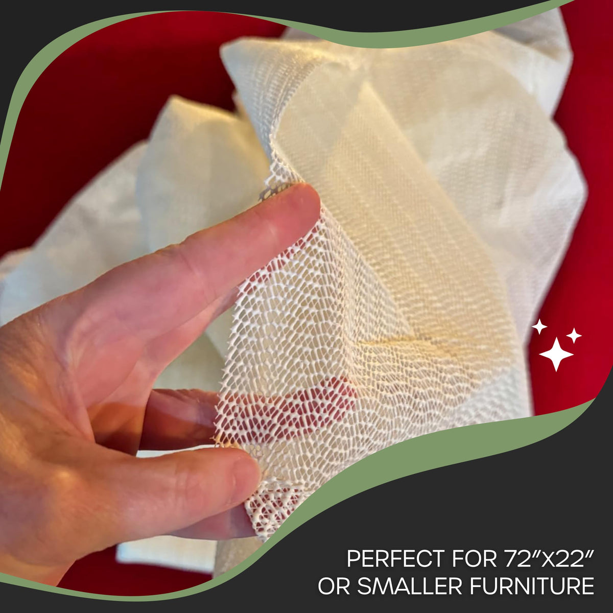 Nevlers waterproof, durable slide-stopper helps keep cushions in place on busy furniture.