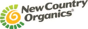 New Country Organics bag being poured into a feeder highlights quick feeding on pasture days.