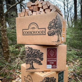 New England Cookwood ideal for grills, smokers, and pizza ovens.
