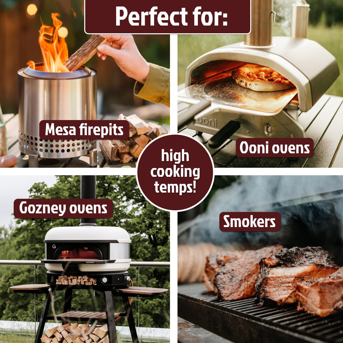 New England Cookwood kilndried oak for efficient burning and rich aroma.