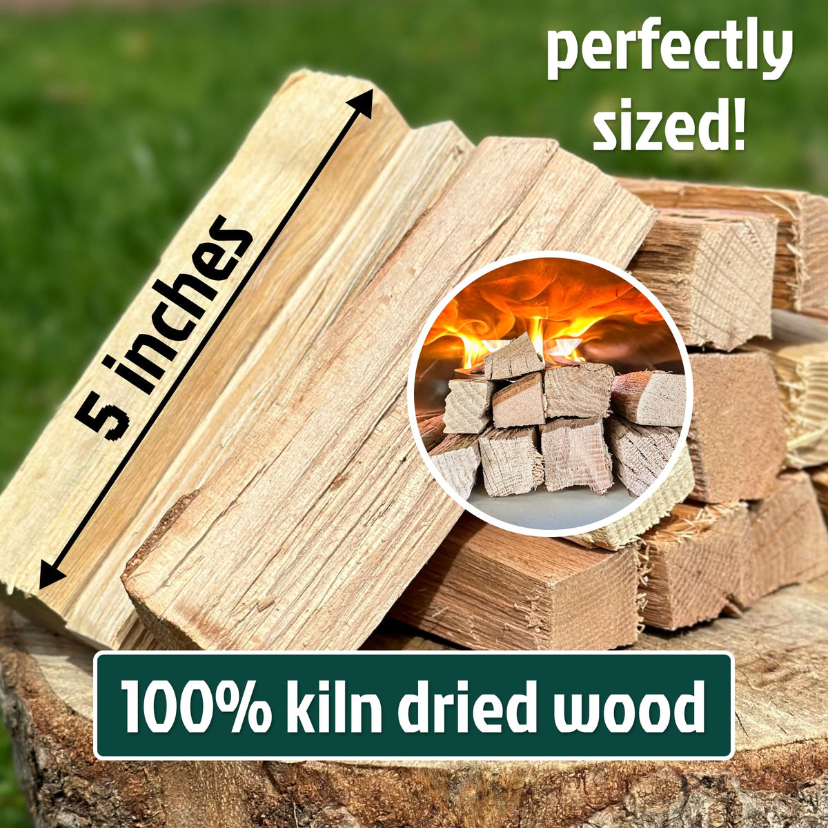 NEW ENGLAND COOKWOOD Savory Blend 5-inch pieces ideal for Ooni and pizza ovens.