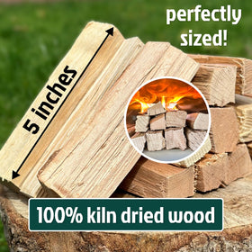 NEW ENGLAND COOKWOOD Savory Blend 5-inch pieces ideal for Ooni and pizza ovens.