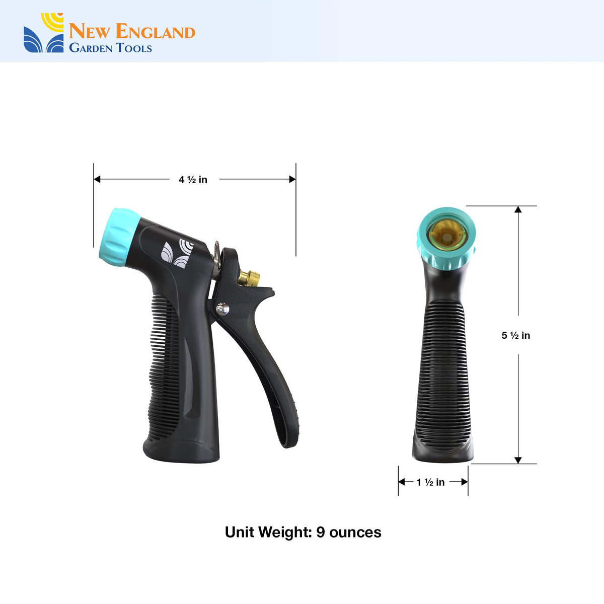 New England Garden Tools all-purpose nozzle handles cleaning, gardening, and workshop tasks efficiently.