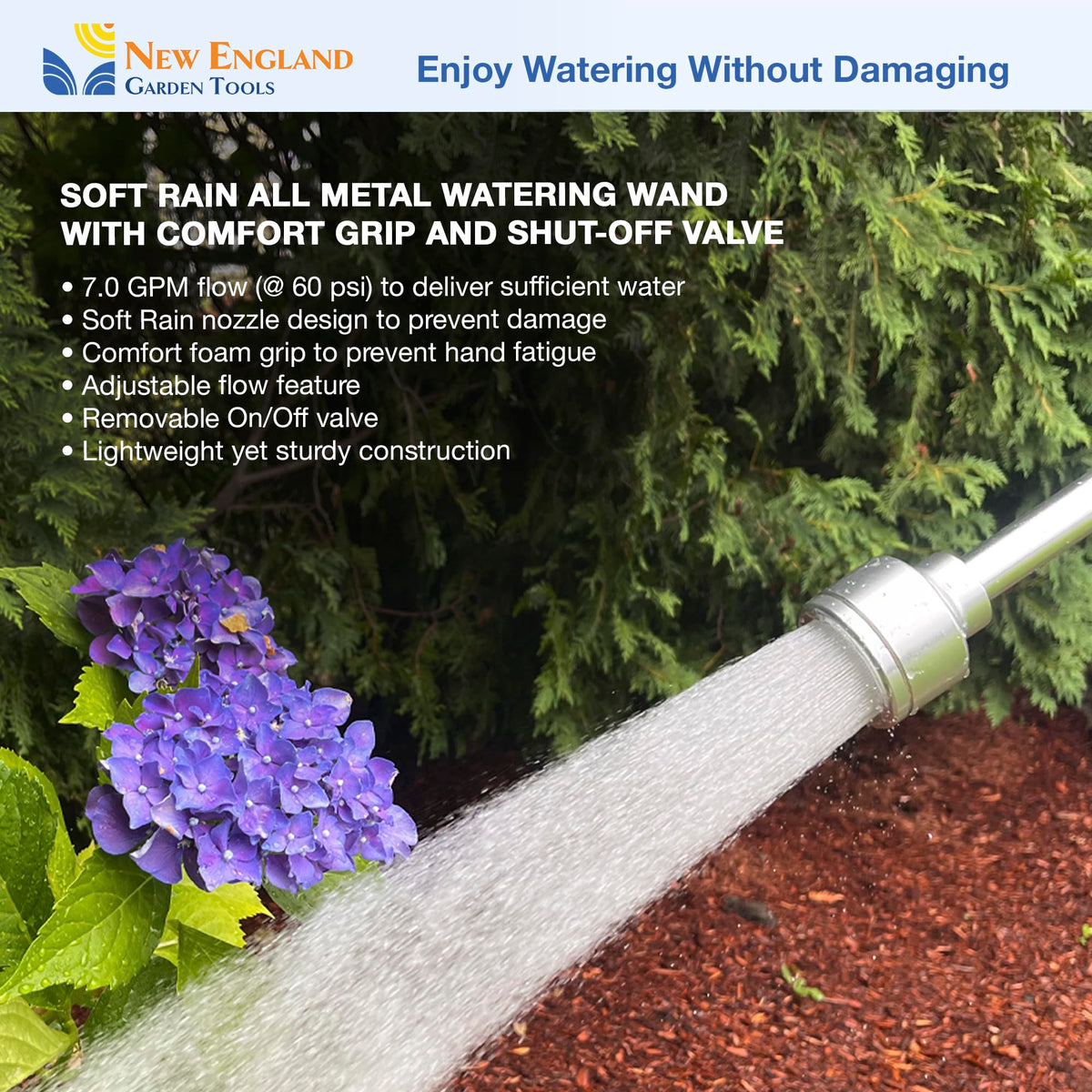 NEW ENGLAND GARDEN TOOLS versatile outdoor tool for gardens, cars, and pets