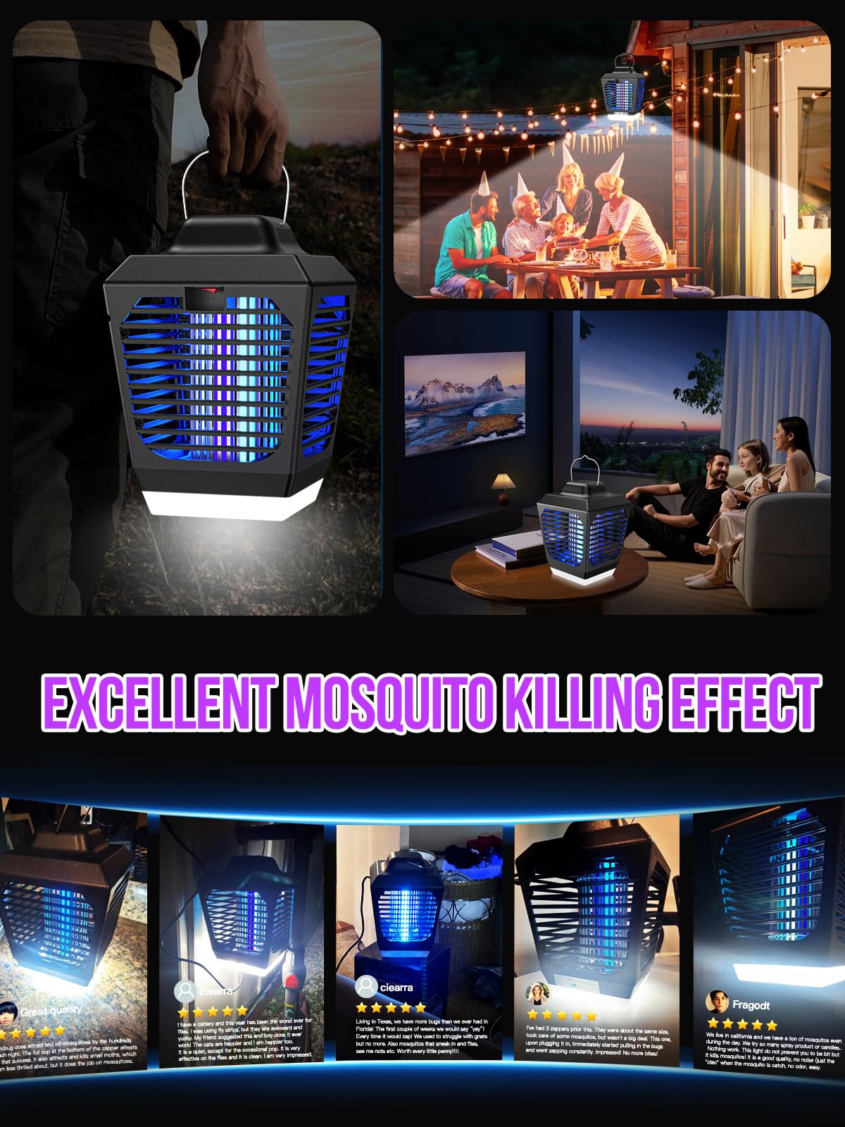 New Fi Bug Zapper backyard living space improves comfort and ambiance outdoors.