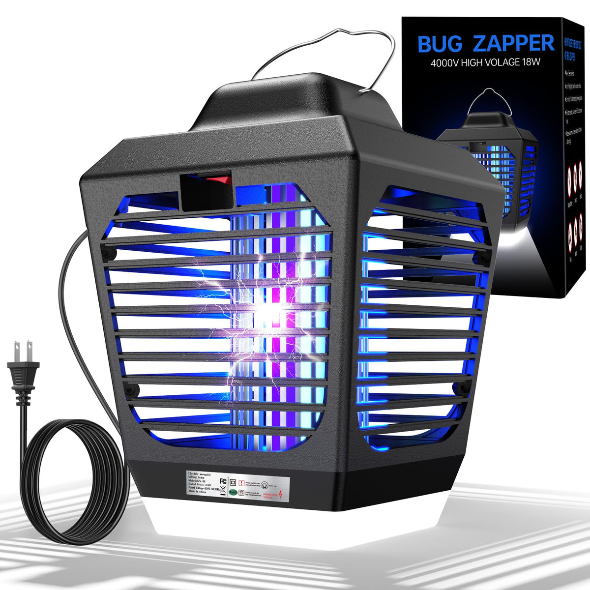 New Fi Bug Zapper outdoor light attracts mosquitoes with broad UV spectrum for trapping.