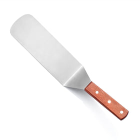 New Star Foodservice 36336 perforated turner drains fats from grilled foods