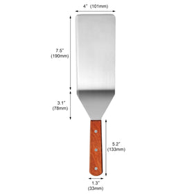 New Star Foodservice 36350 riveted wooden handle ensures secure balance during service