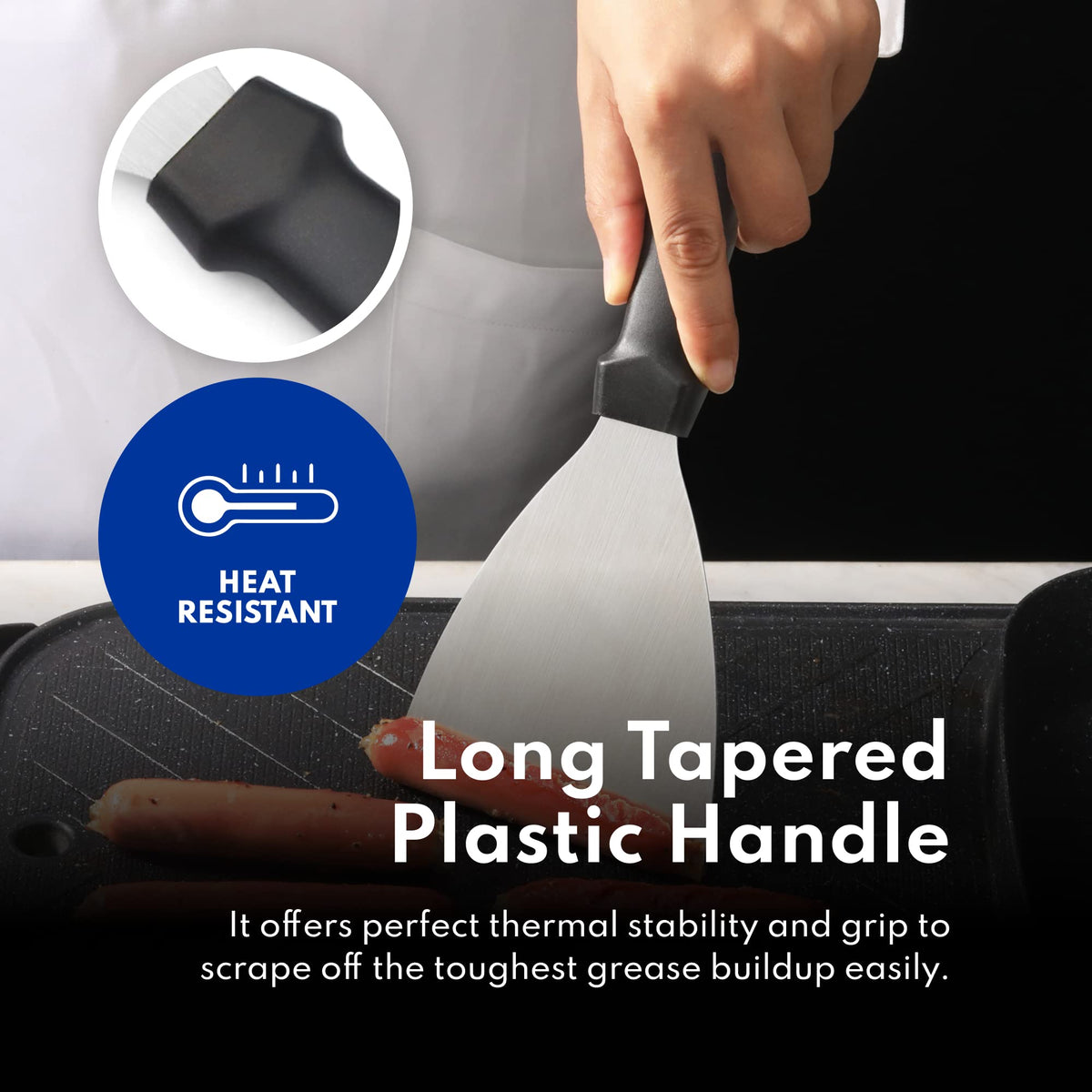 New Star Foodservice 38323 stainless-steel blade provides durable scraping performance