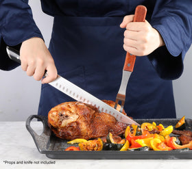 New Star Foodservice BBQ fork 21-inch option for extra reach.