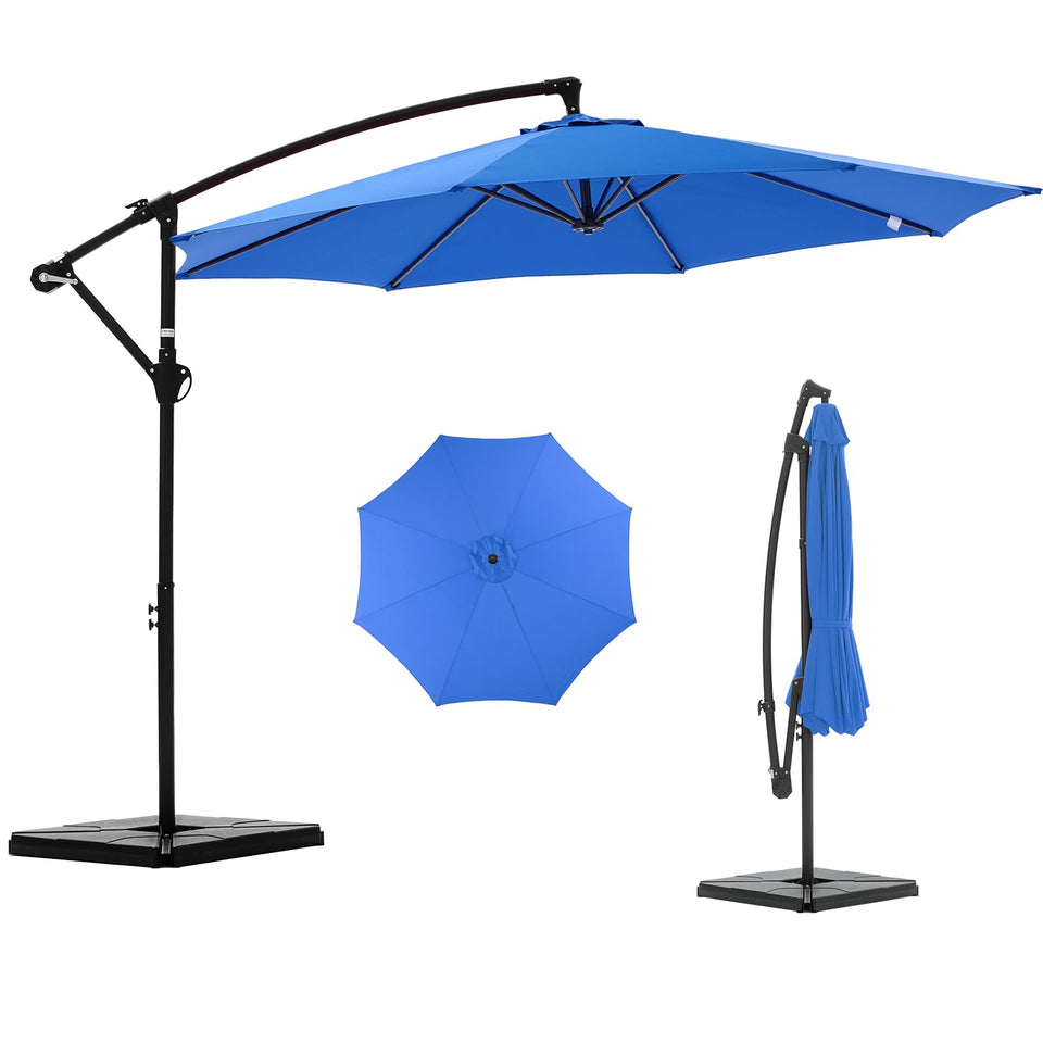 NEWBULIG 10ft patio umbrella with base included shading poolside areas