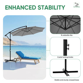 NEWBULIG cross base and ribs provide stable support in windy conditions