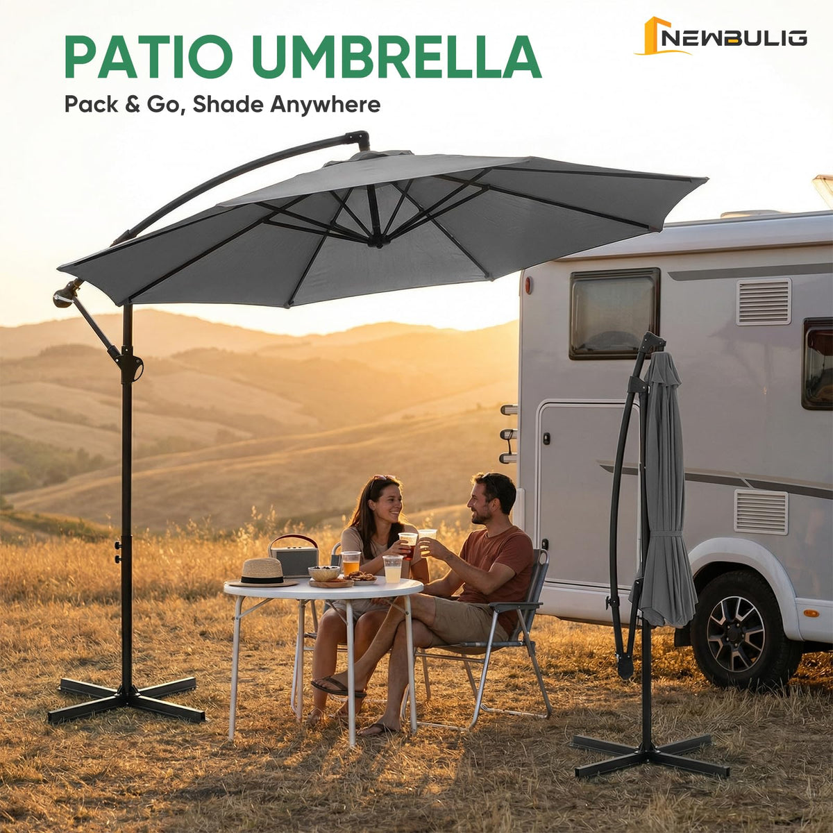 NEWBULIG compact design simplifies storage when not in use