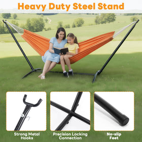 NEWBULIG hammock stand with 6-hole adjustment for precise height control