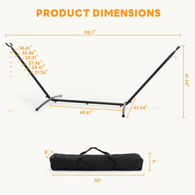 NEWBULIG hammock stand anti-slip feet stabilizing setup and protecting floors