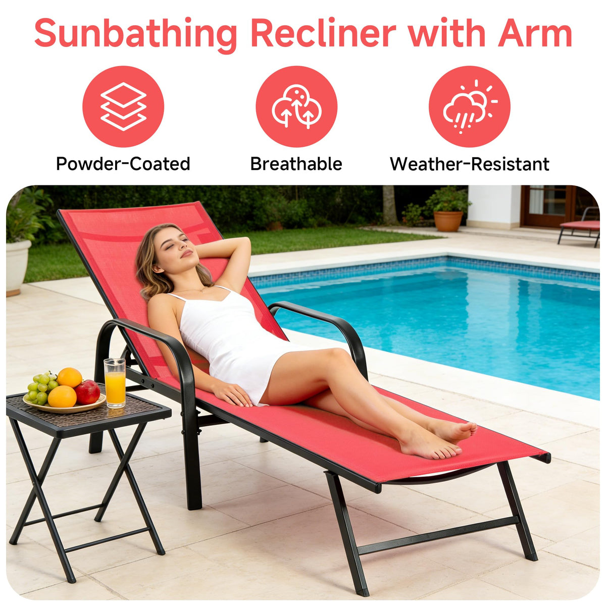NEWBULIG 350 lb capacity ensures sturdy seating on any deck