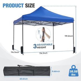 NEWBULIG portable canopy fully assembled in minutes, no tools required.