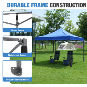 NEWBULIG sturdy steel frame withstands wind and outdoor use.