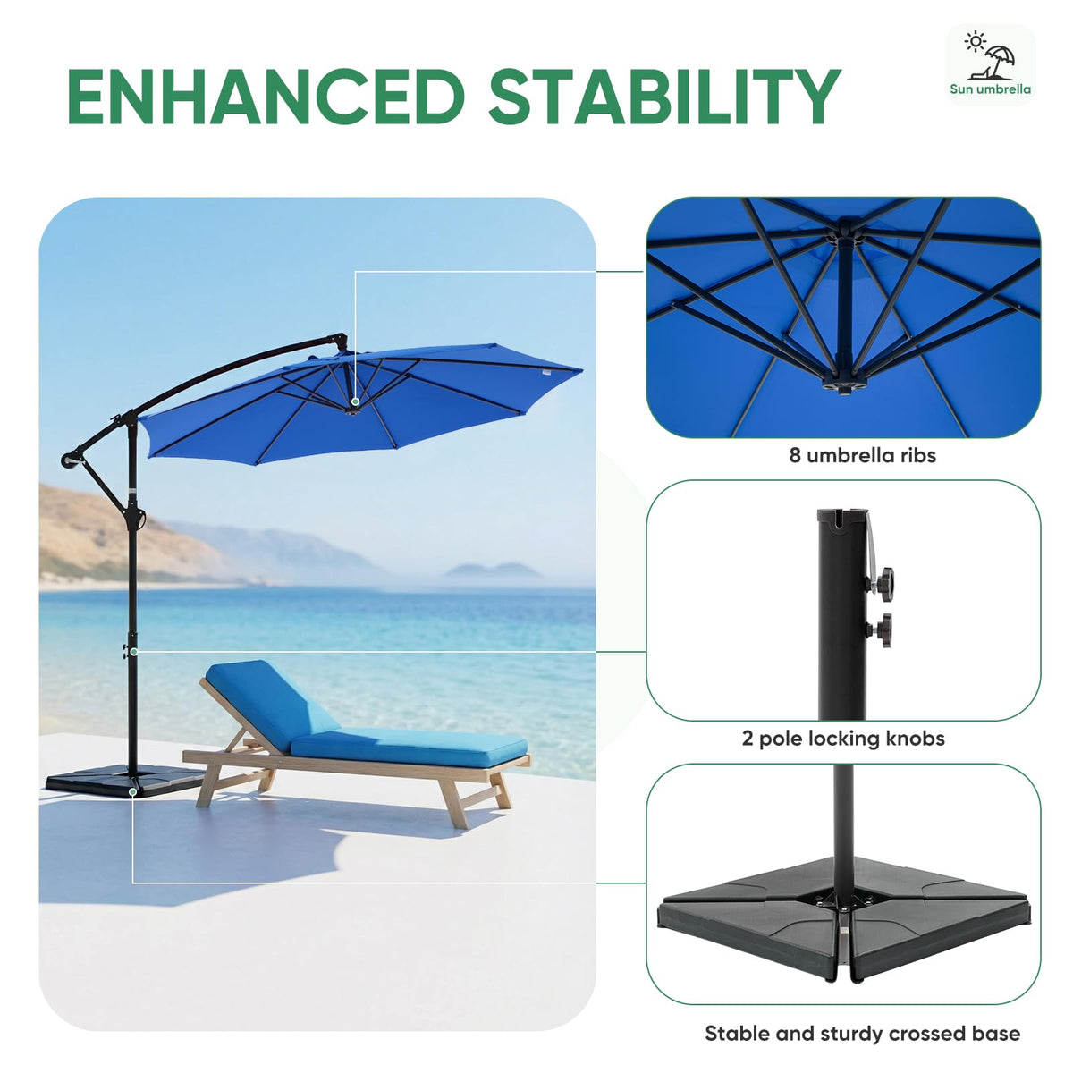 NEWBULIG UV-resistant fabric protects from sun while staying fade-free