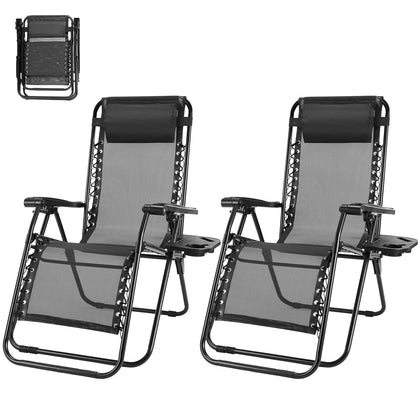 NEWBULIG zero gravity chairs set outdoors for two-person relaxation.