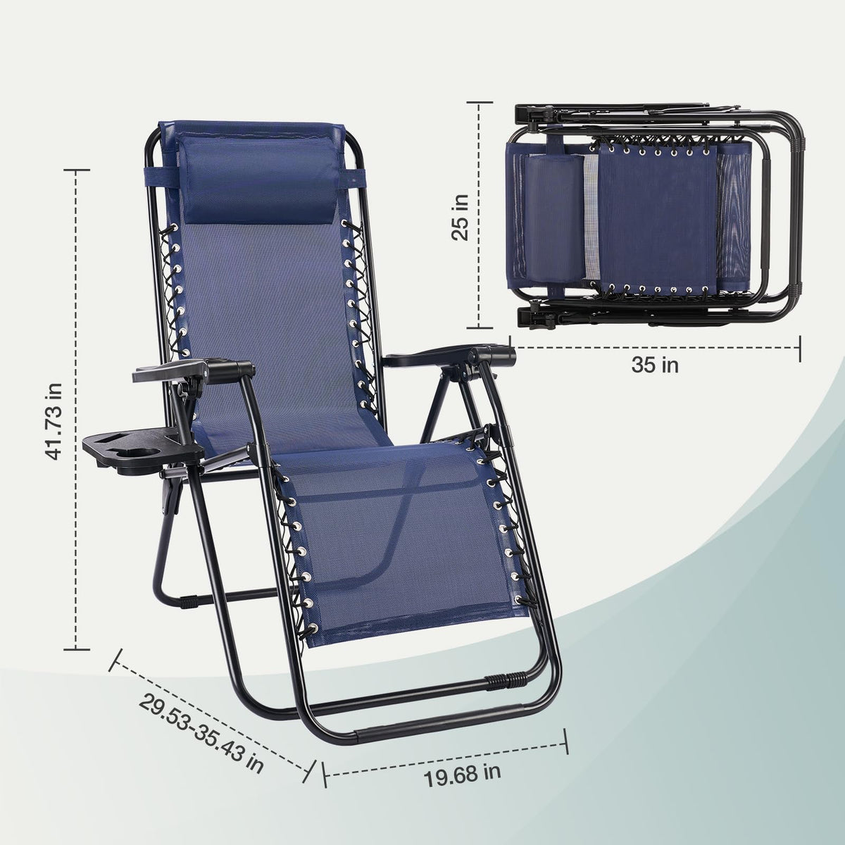 NEWBULIG chair cup holder keeps beverages within reach during sunbathing