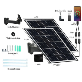 NEWCONNY two 8W solar panels enable flexible, split deployments