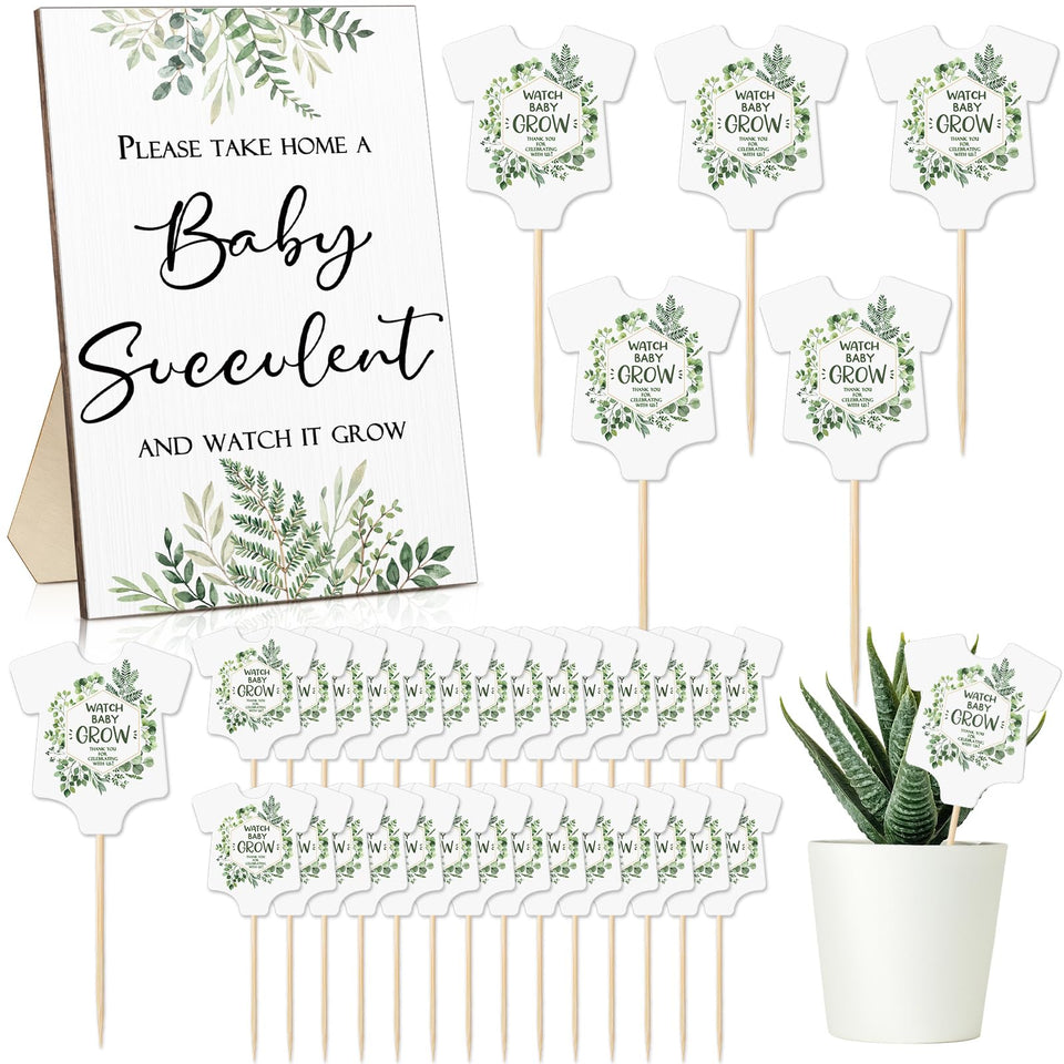 Newcotte baby shower wooden sign with stand for tabletop decor