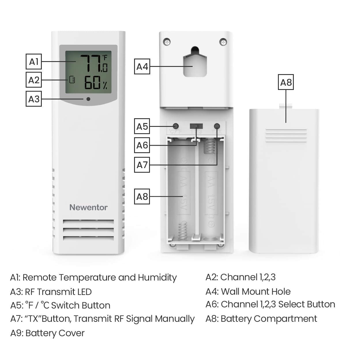 Newentor Q7 Q8 display with wall-mount or table stand for flexible placement