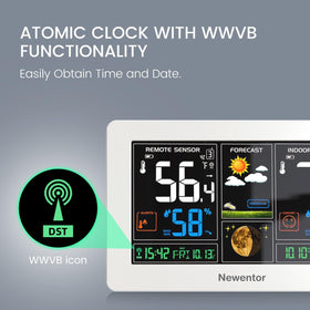 Newentor Weather Station remote sensor capturing indoor and outdoor data across multiple locations.