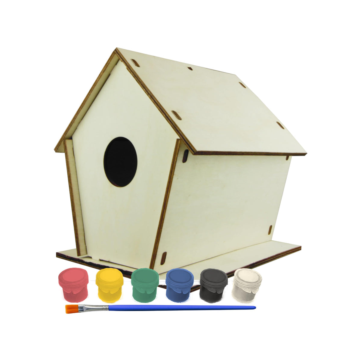 Newhouse Hardware birdhouse kit front view for a fun family DIY project