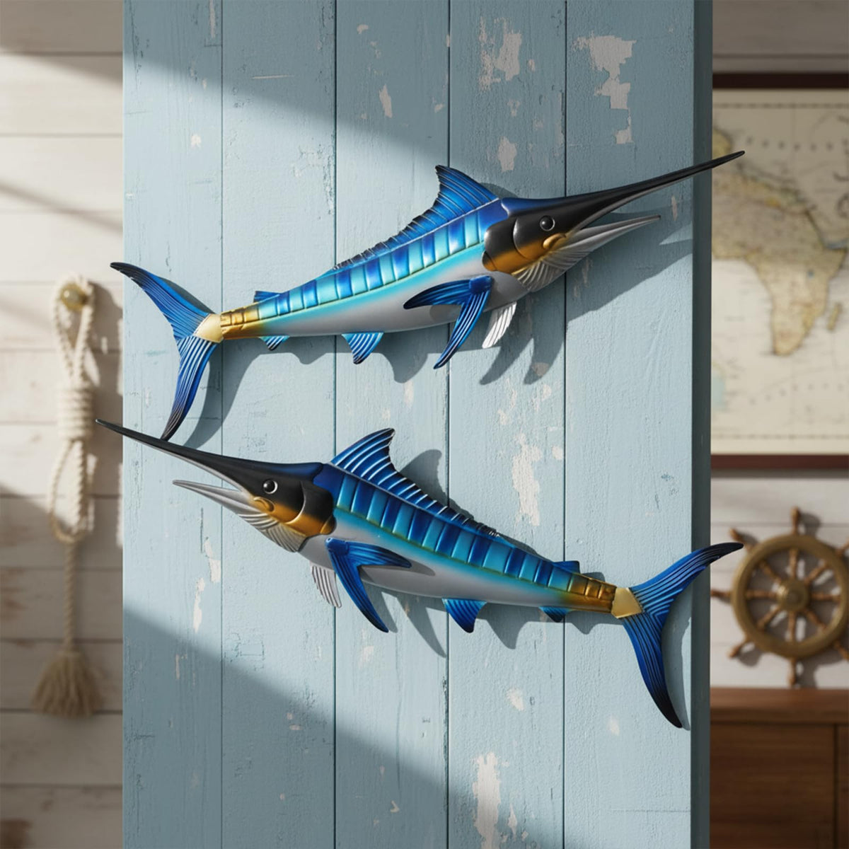 Newinhome Ocean Dreams Swordfish wall art two-piece arrangement