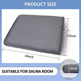 Newivi 2-pack sauna seat cushions gray 2in thickness demonstrates plush support.