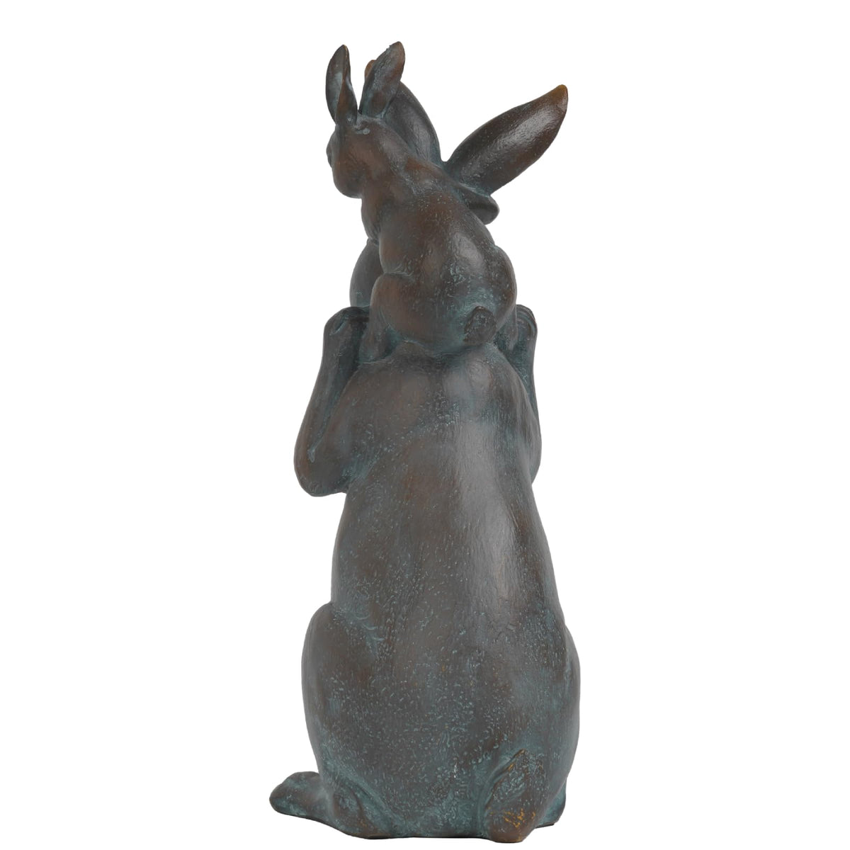 Newman House Studio Father with Baby Bunny figurine adds a tender garden moment.