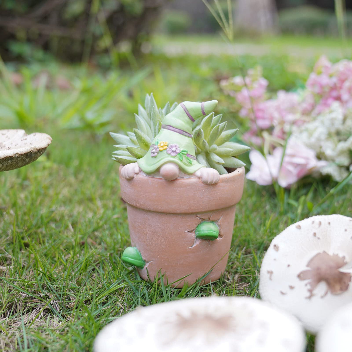 Newman House Studio cute spring gnomes add festive garden charm