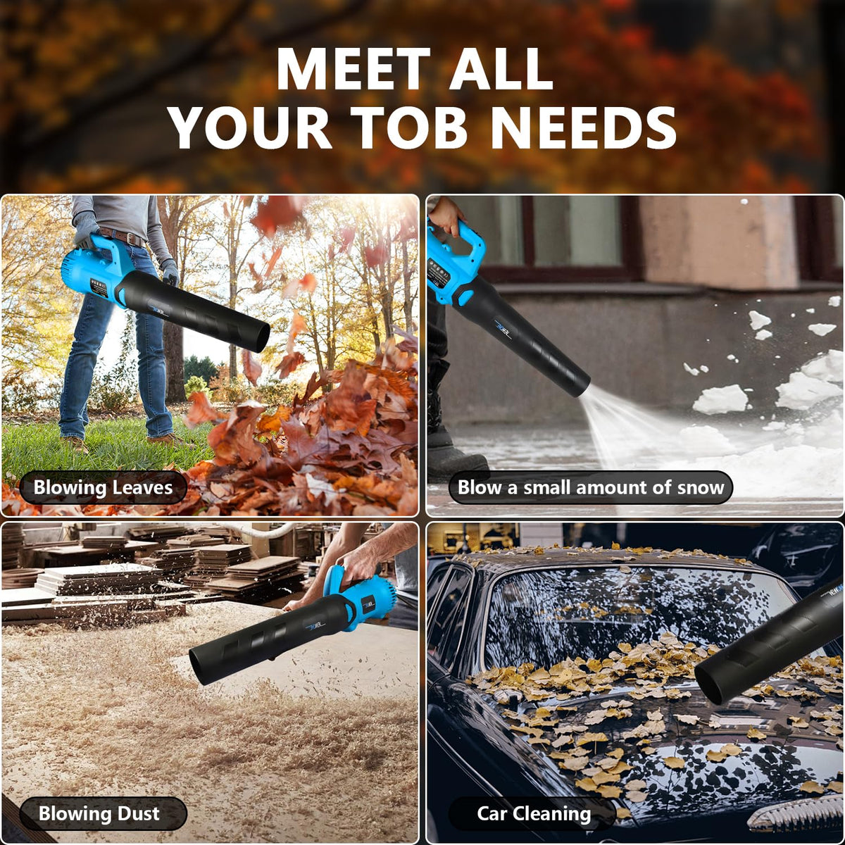 NewOne Big Leaf Blower portable design for cleaning anywhere.