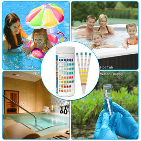 Dip and read: Newpol strip dipped into water for quick results.