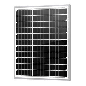 Newpowa 20W 12V panel front view for compact off-grid installations