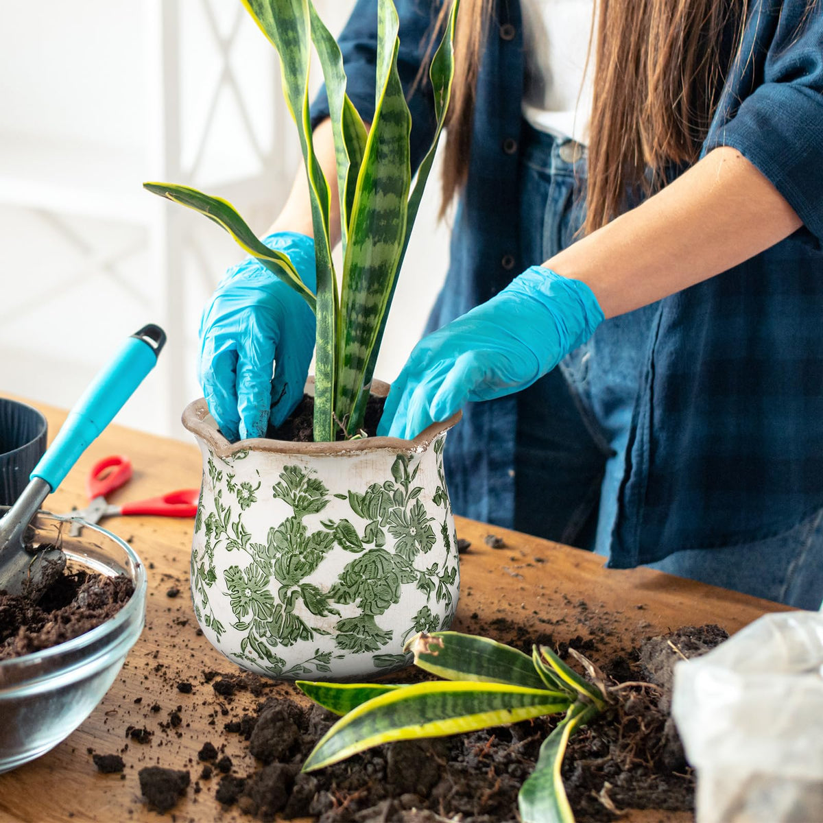 Newtay indoor planter on shelf setup enhances rustic-kitchen or living room vibe.