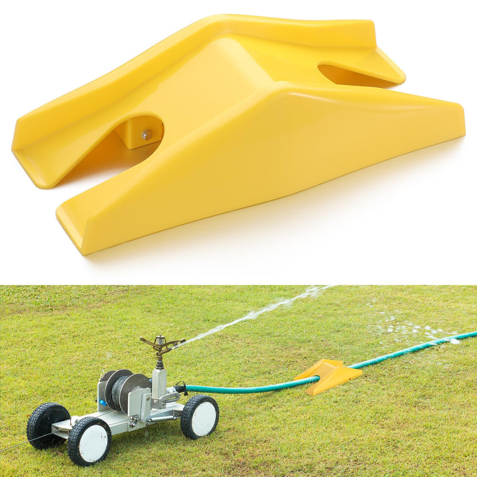 Newtay traveling tractor sprinkler front view showing visibility and coverage cue.