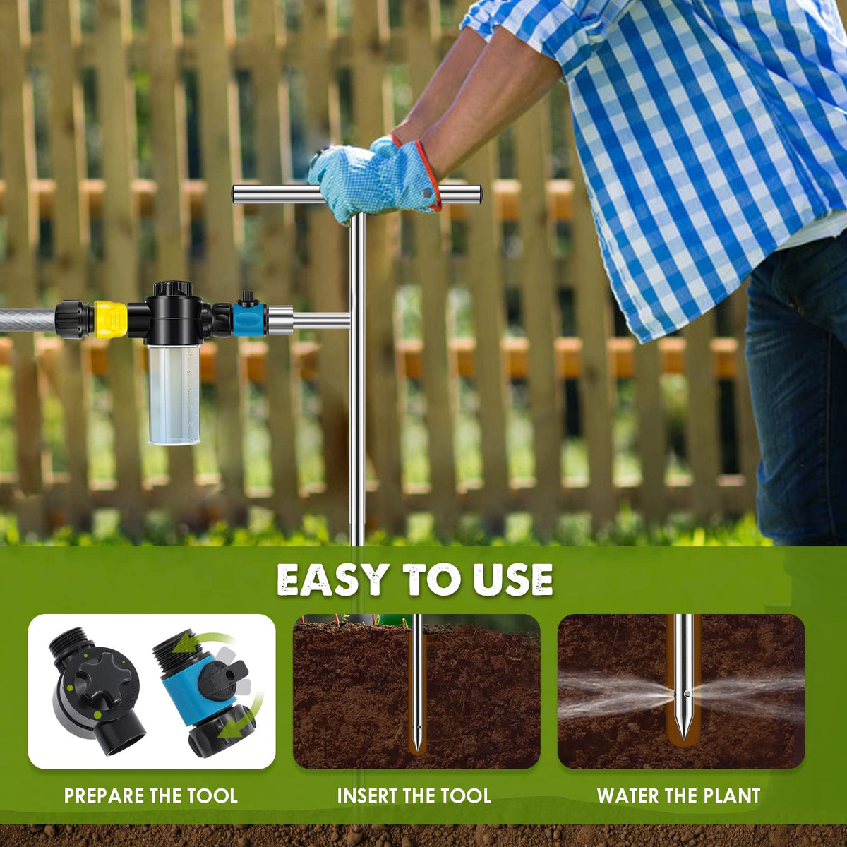 NEWTRY fertilizer bottle attachment supports adjustable plant feeding