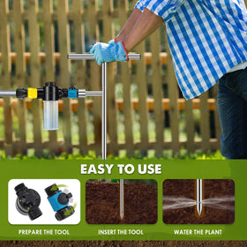 NEWTRY fertilizer bottle attachment supports adjustable plant feeding