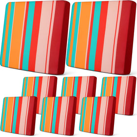 Newwiee 8pcs patio cushion cover set protects cushions with vibrant color
