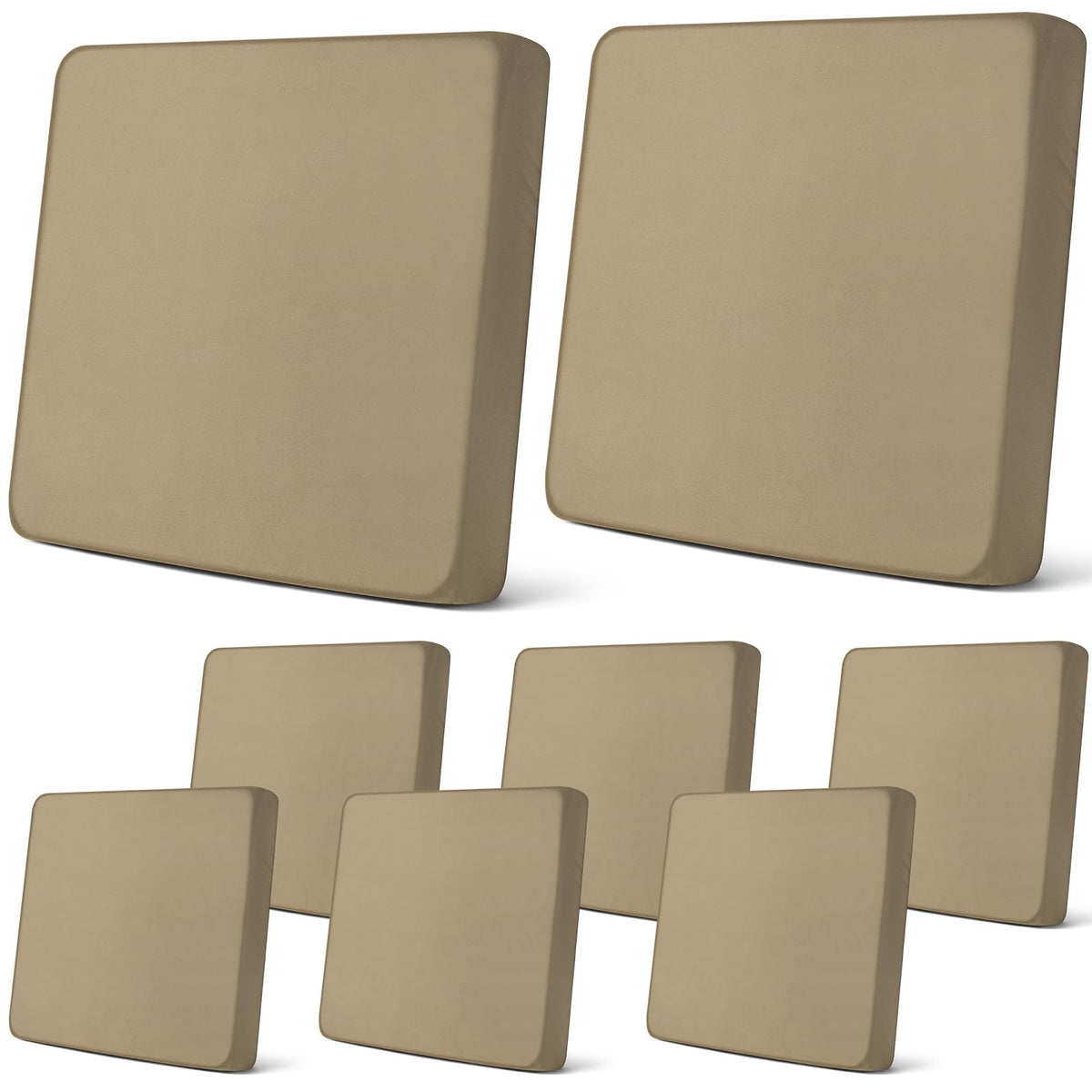 Newwiee 8Pcs patio cushion covers on sofa protect cushions from spills and wear