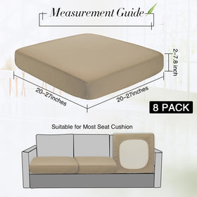 Newwiee stretched-fit cushion cover closeup shows soft, durable fabric