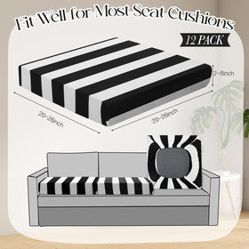 Newwiee striped cushion cover, black and white, refreshes decor.