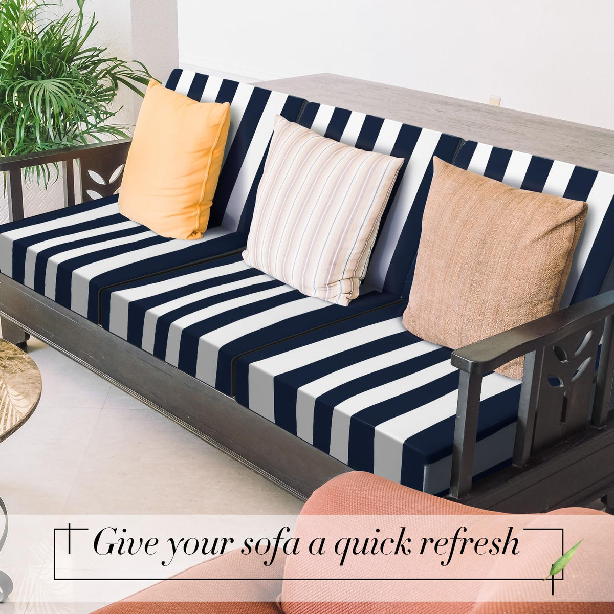 Newwiee breathable 92/8 cushion cover for year-round use.
