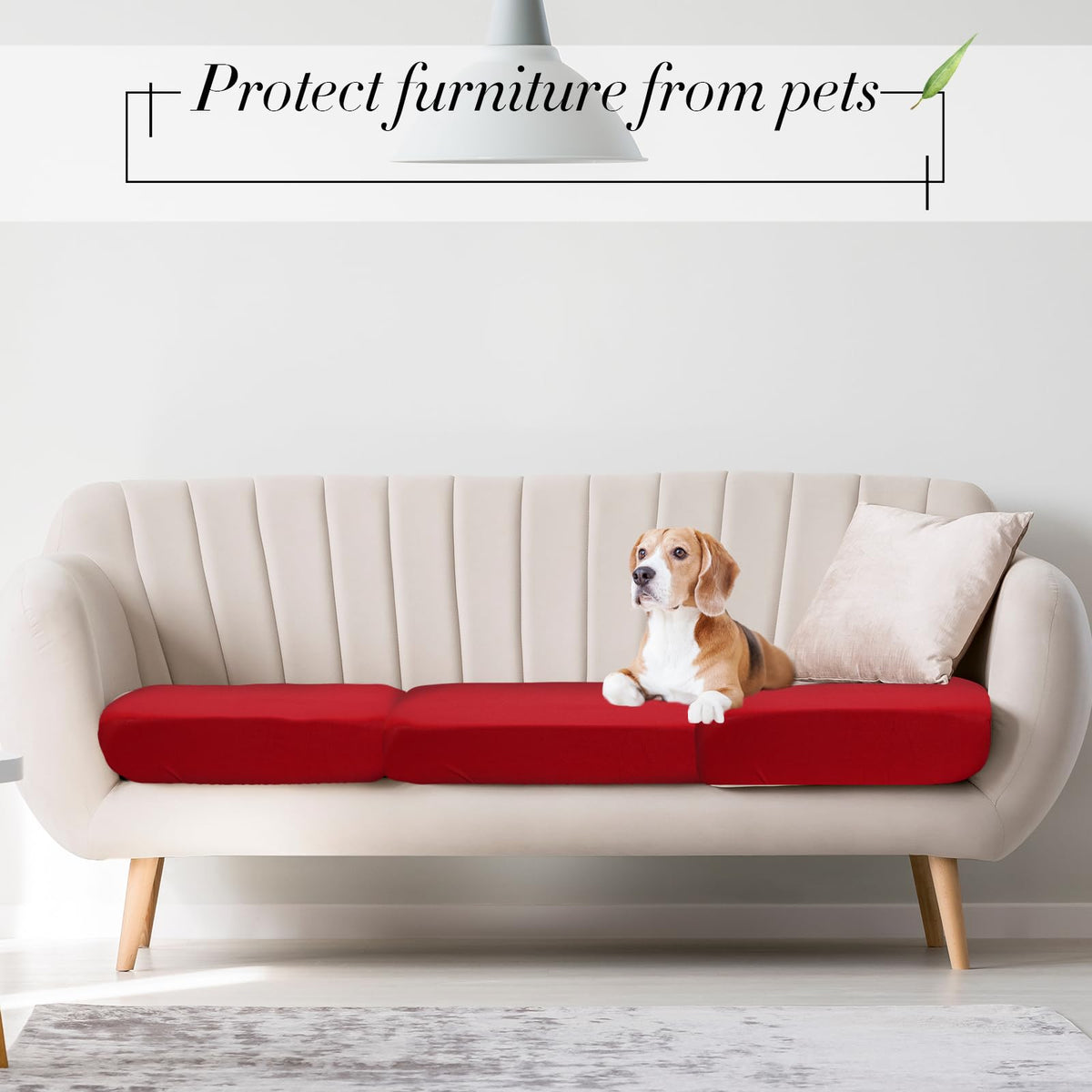 Newwiee cushion covers for sofas complement decor with wine red elegance.