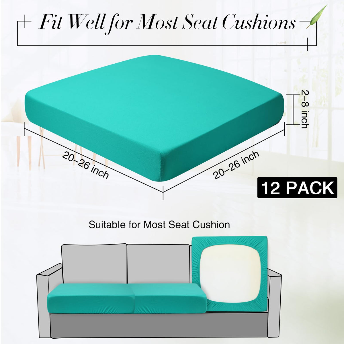 Newwiee elastic slipcover close up shows wrinkle free, durable fabric