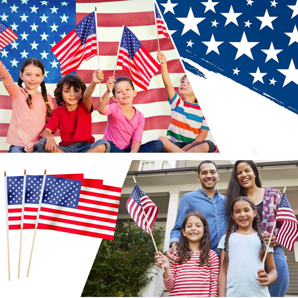 Newwiee 24-piece flag bundle ideal for Independence Day celebrations