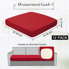 Newwiee wine red outdoor cushion covers stretch for easy installation.